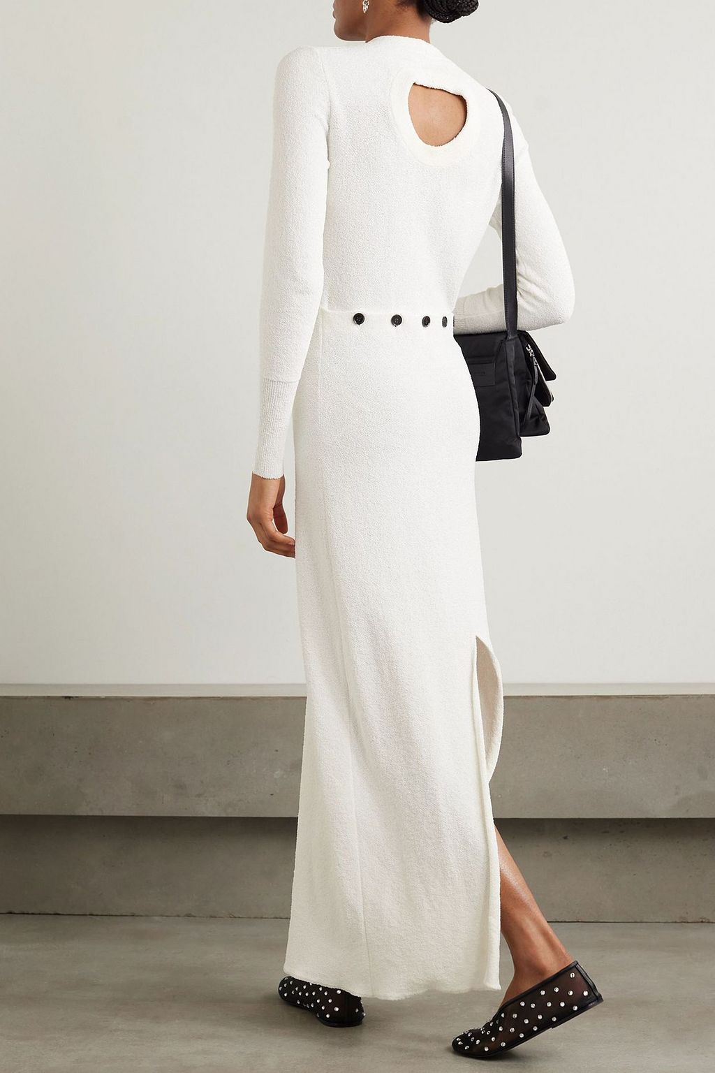 PROENZA SCHOULER Lara wandelbares Maxikleid aus Bouclé mit Cut-out