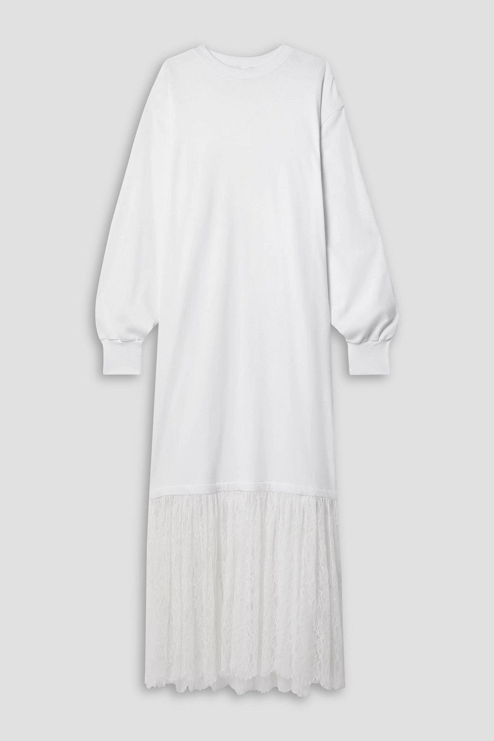 The Bobby cotton-jersey and pleated corded lace maxi dress