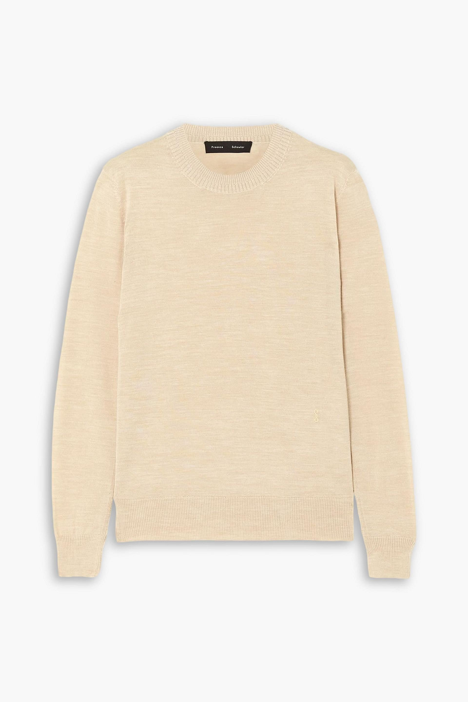Embroidered merino wool sweater