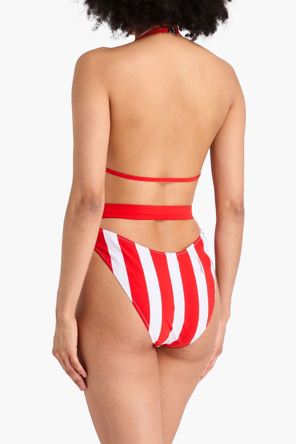 DOLCE&GABBANA لباس سباحة بتصميم مخطط ومزركش