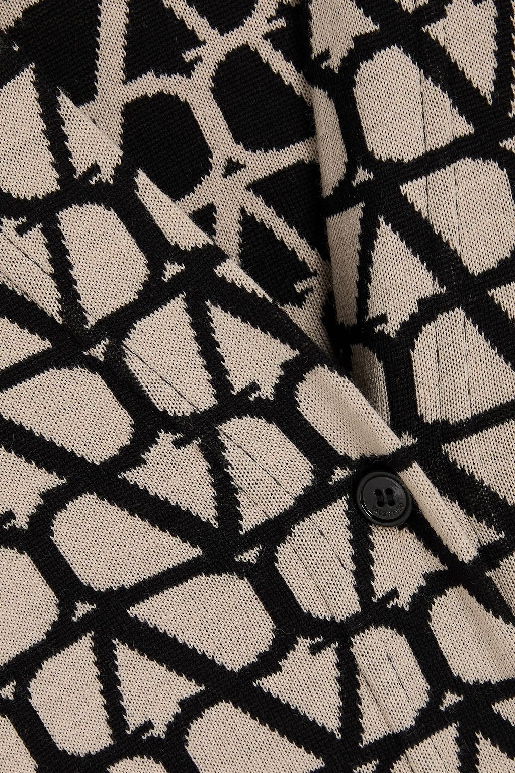 VALENTINO GARAVANI Jacquard-knit wool cardigan
