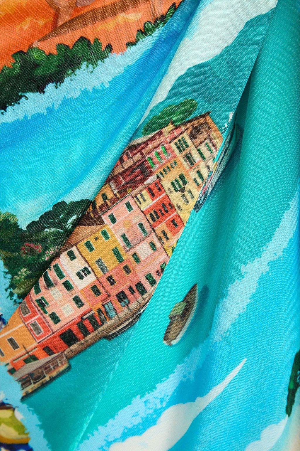 DOLCE&GABBANA Pareo aus Seiden-Jersey mit Print