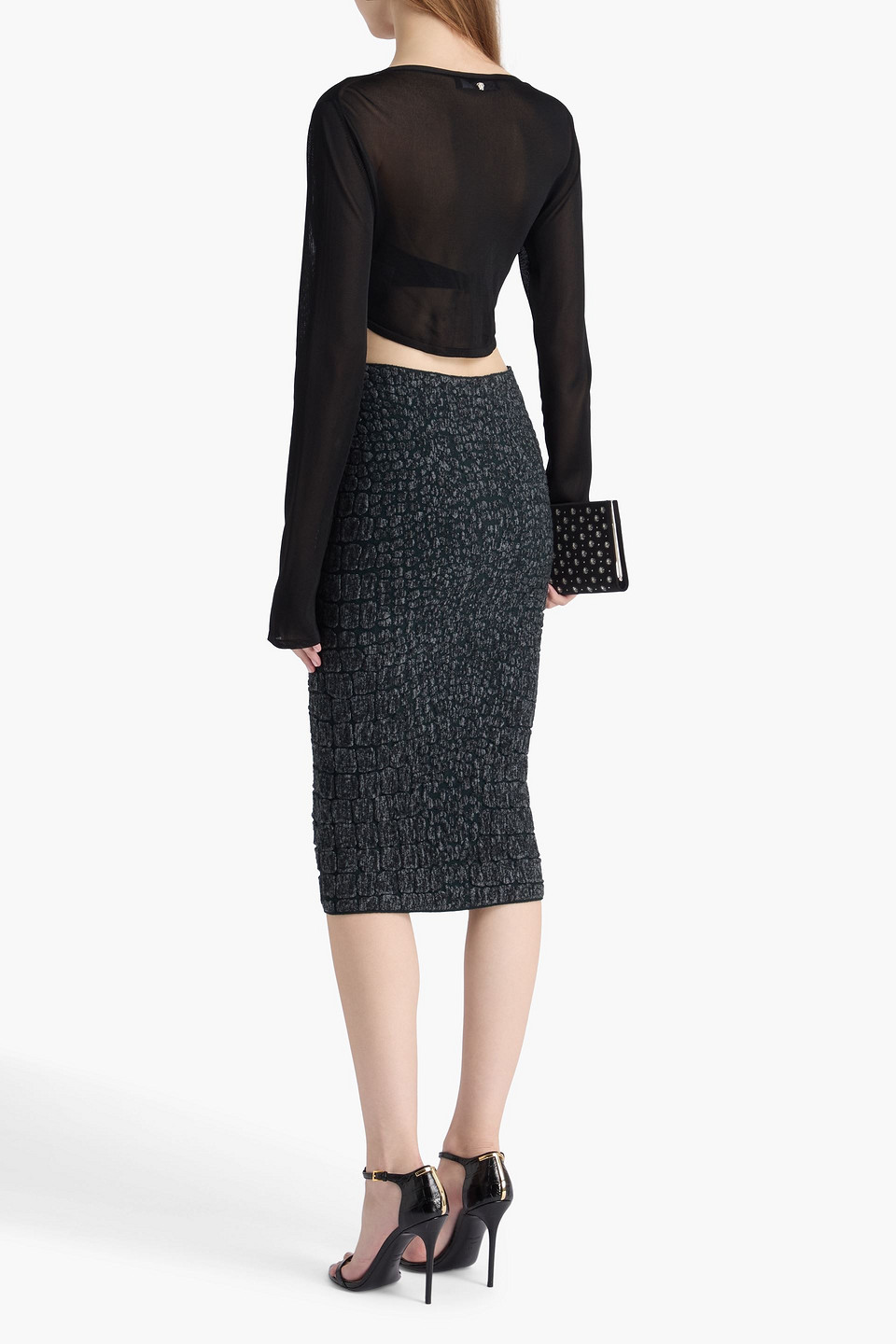  Versace - Cropped Strickcardigan - Schwarz - It 42 