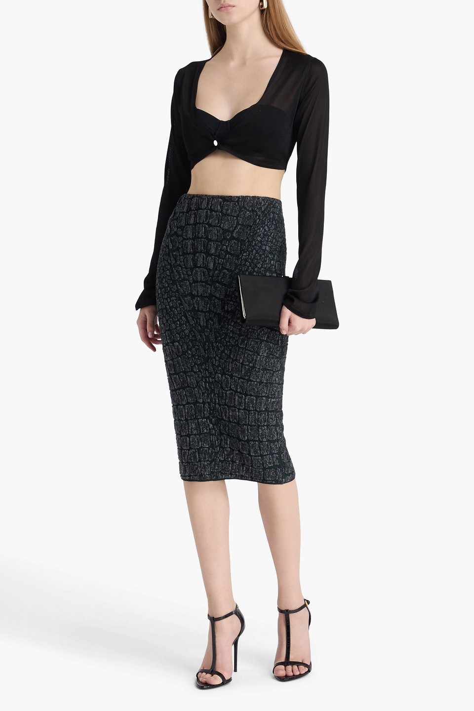  Versace - Cropped Strickcardigan - Schwarz - It 42 