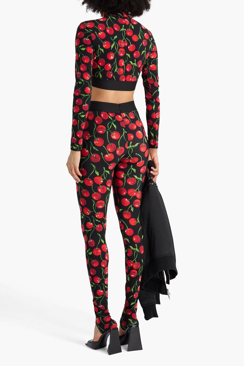 DOLCE&GABBANA ストレッチジャージー レギンス プリント入り