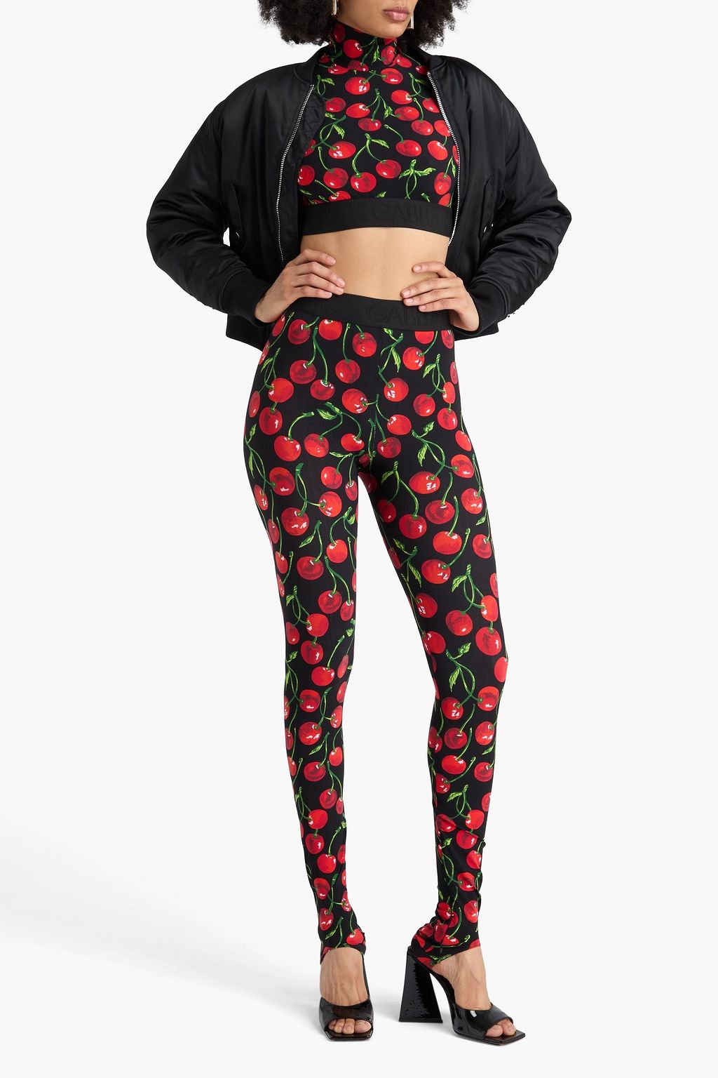 DOLCE&GABBANA ストレッチジャージー レギンス プリント入り