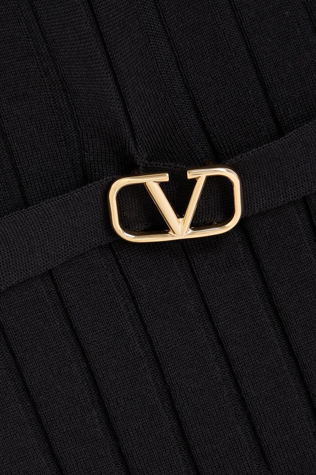 VALENTINO GARAVANI Embellished ribbed wool top