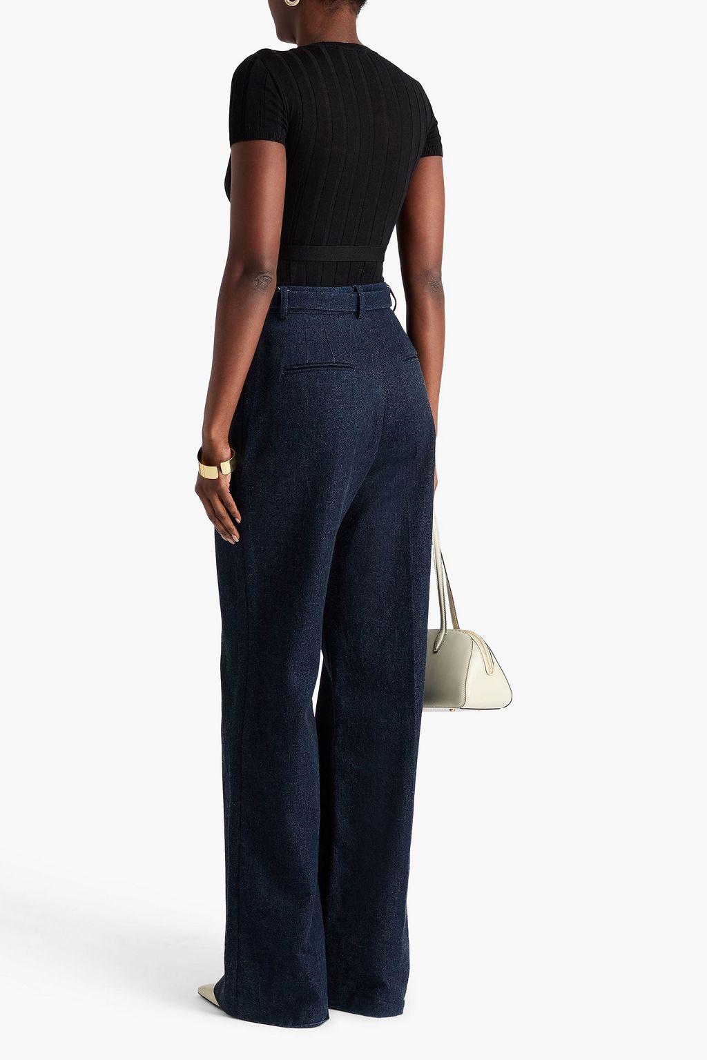 VALENTINO GARAVANI Embellished ribbed wool top