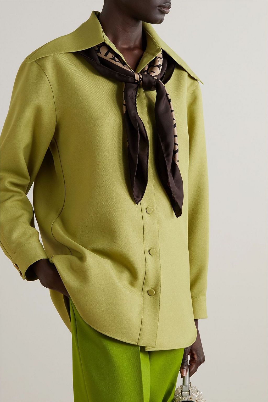 VALENTINO GARAVANI وشاح من حرير تويل بطبعات