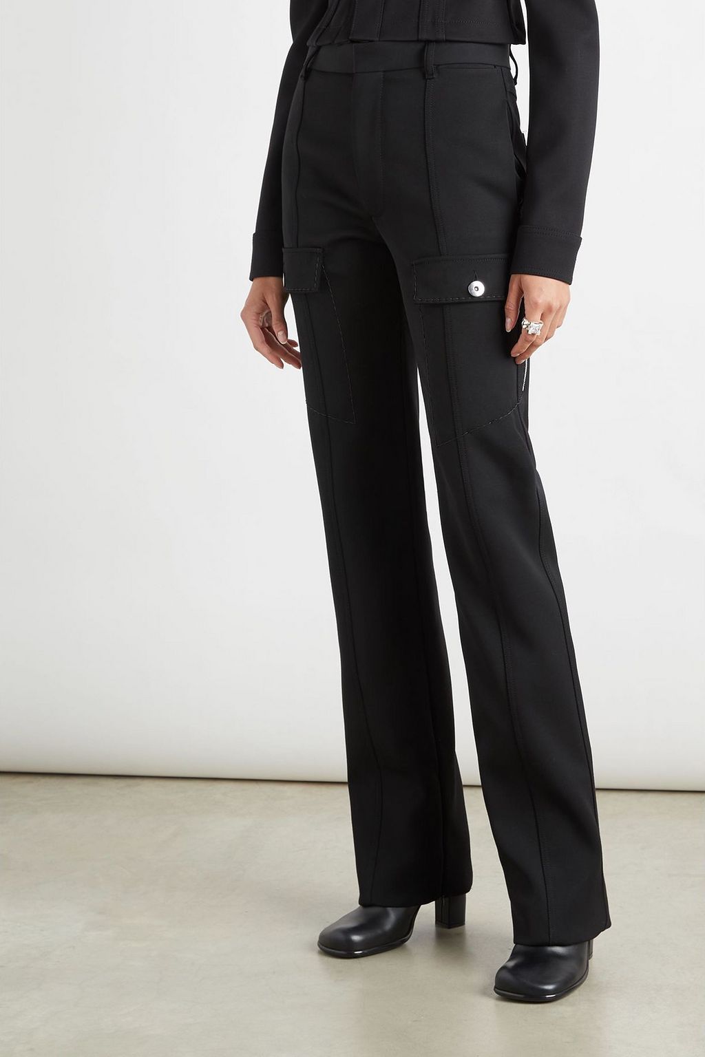BOTTEGA VENETA Hose mit geradem Bein aus Stretch-Twill aus einer Wollmischung