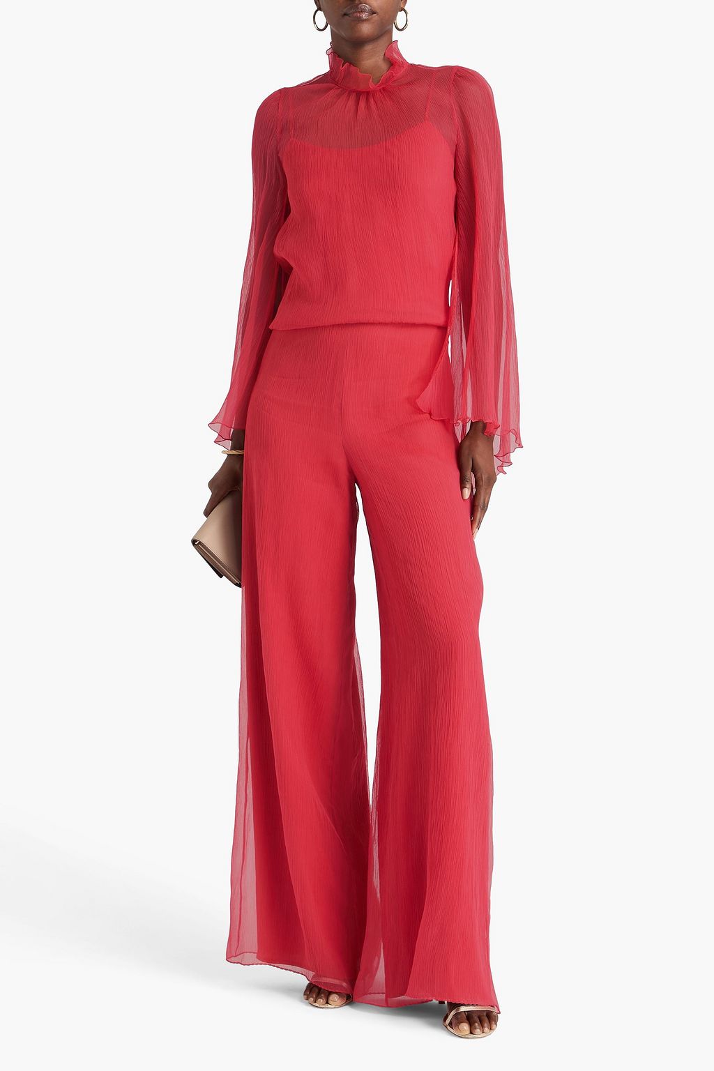 MAX MARA Judit silk-crepon wide-leg pants