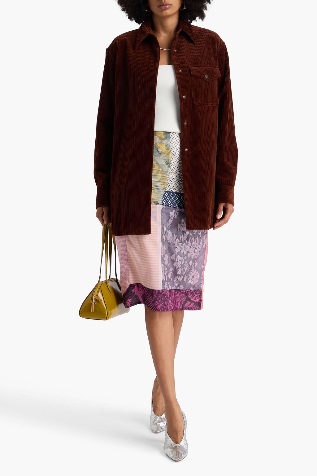 DRIES VAN NOTEN コットンコーデュロイ シャツ