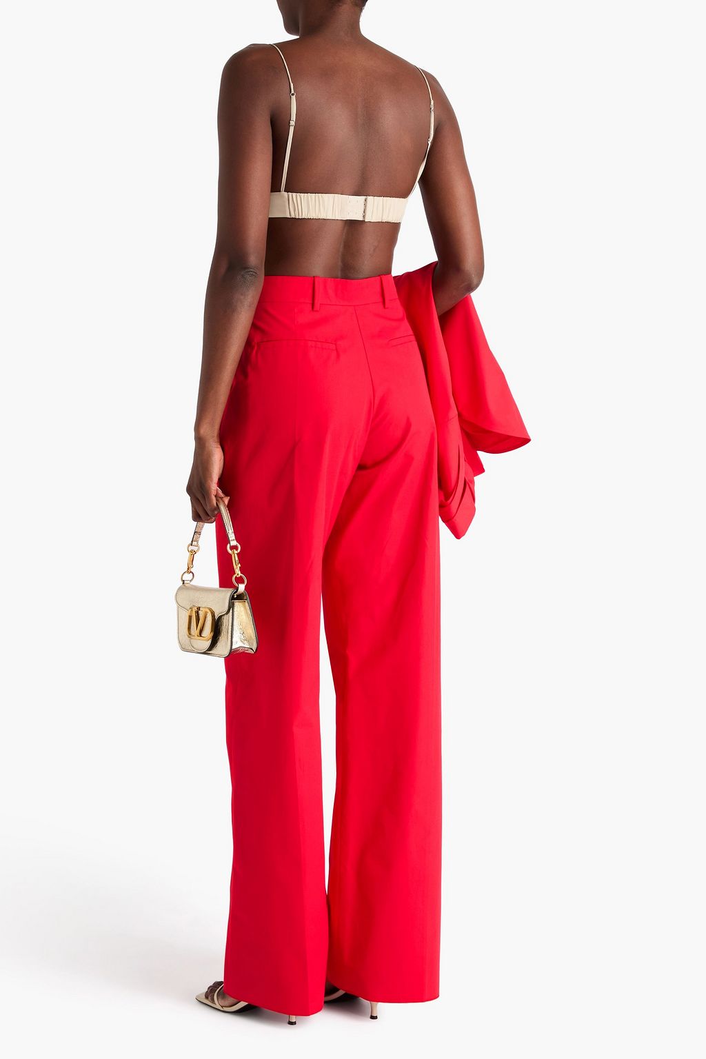 VALENTINO GARAVANI Cotton-poplin wide-leg pants
