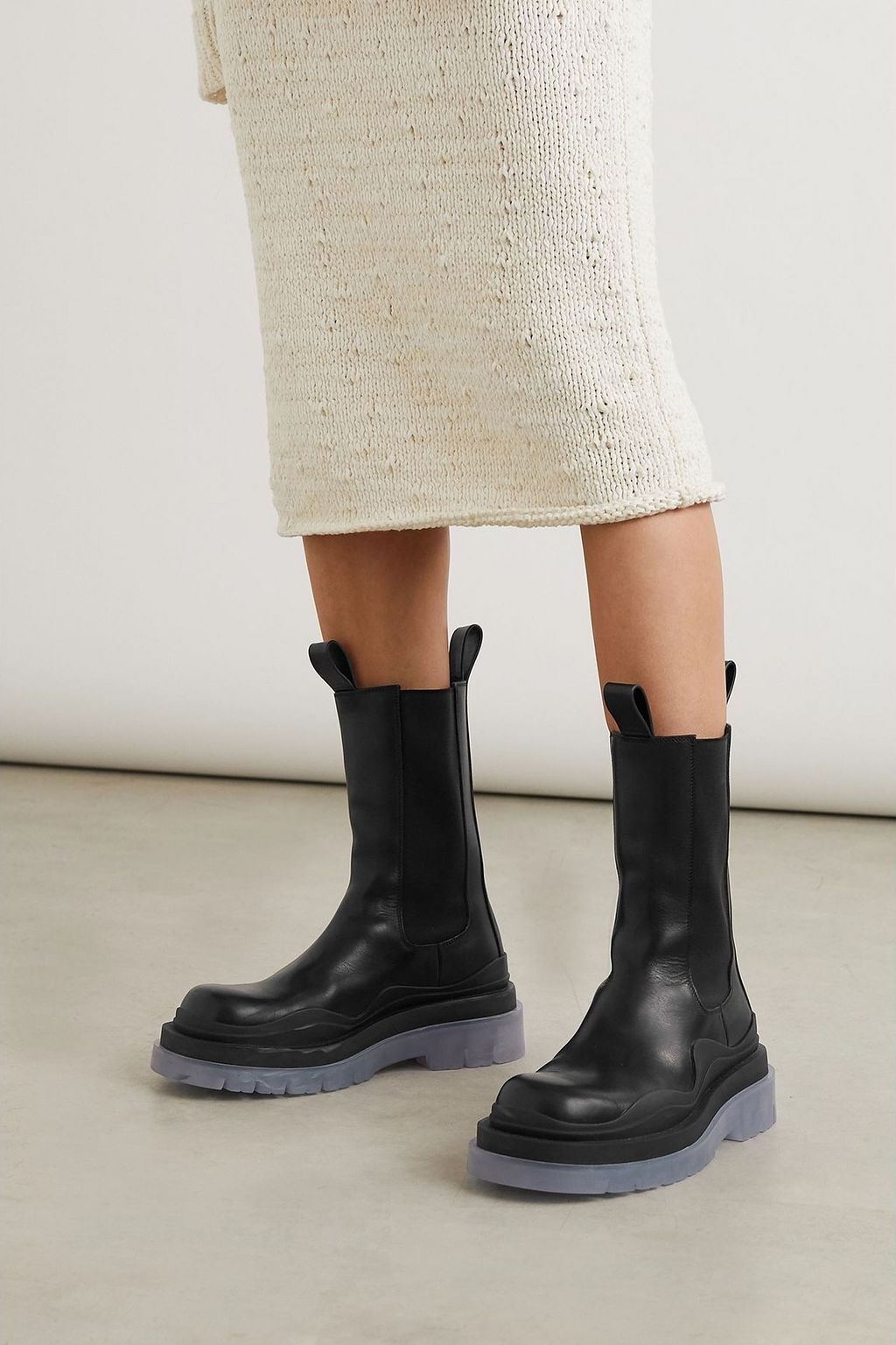 BOTTEGA VENETA Tire レザー プラットフォーム チェルシーブーツ