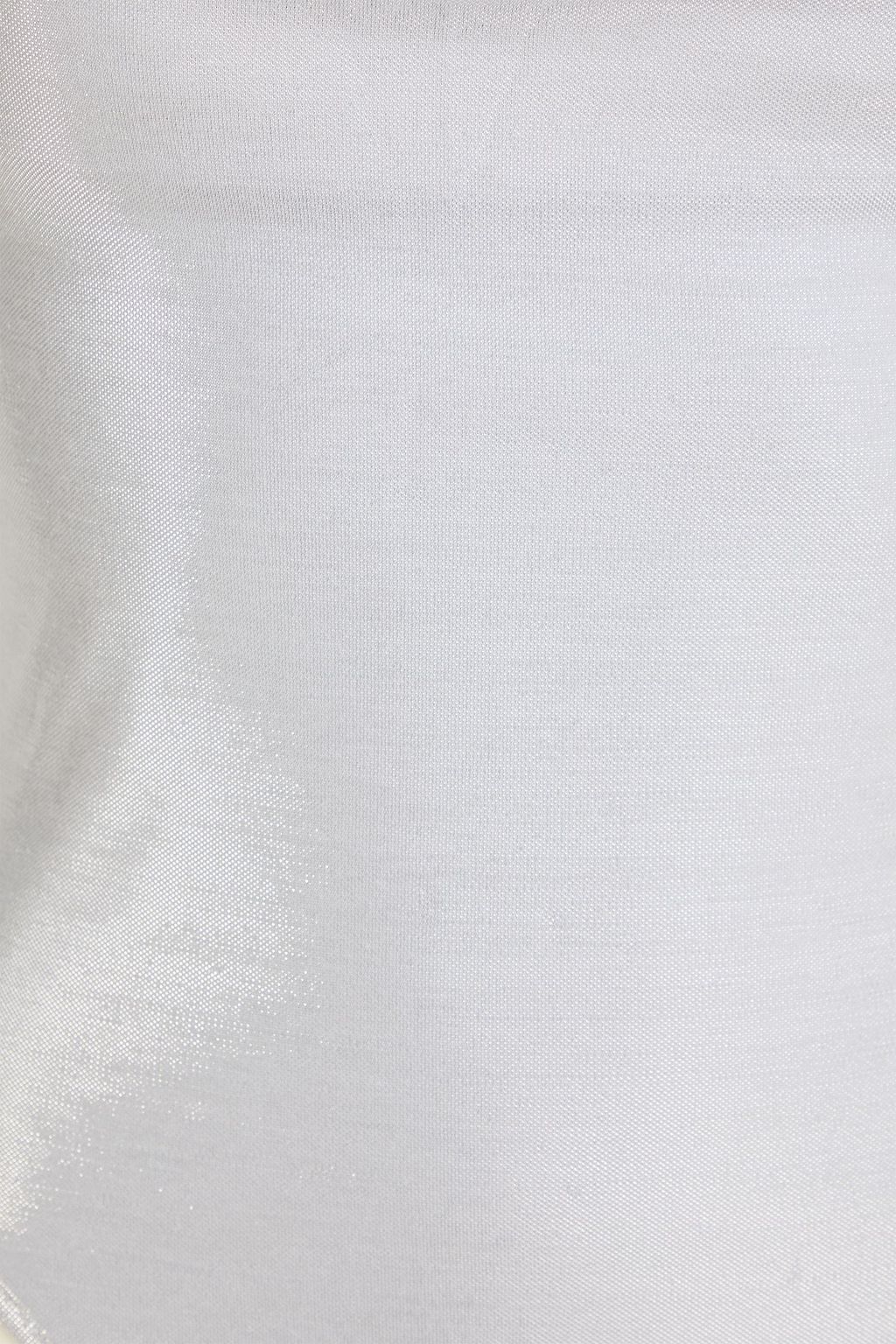 BALMAIN Drapierter Body aus Jersey aus einer Baumwollmischung mit Metallic-Effekt