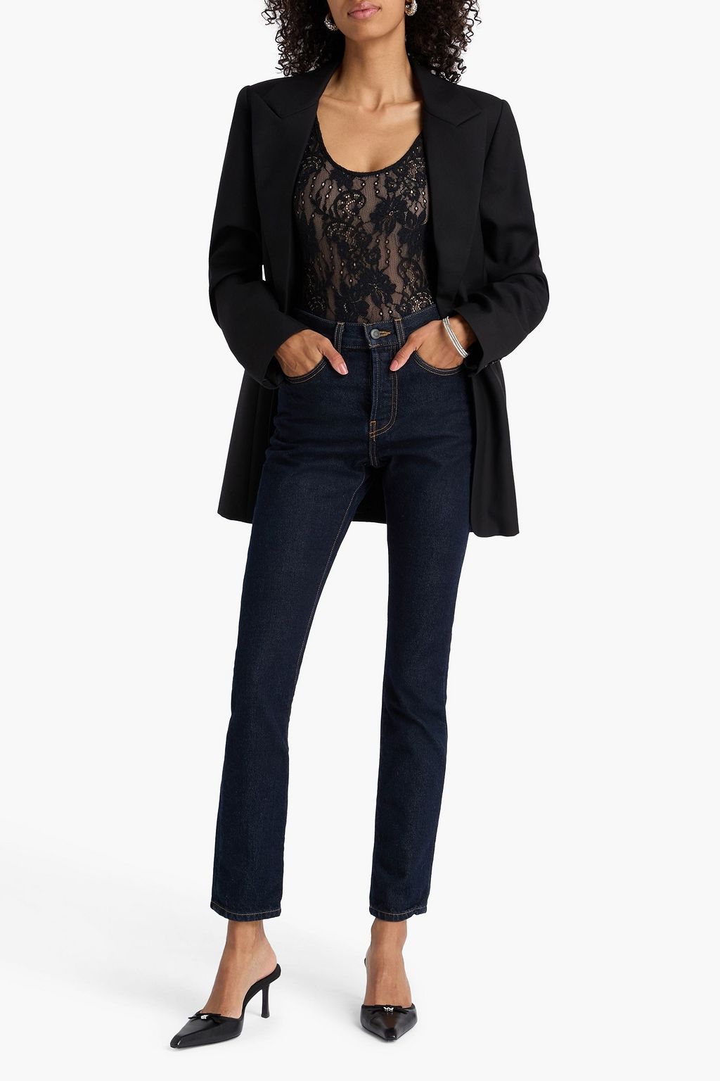 WARDROBE.NYC High-rise straight-leg jeans