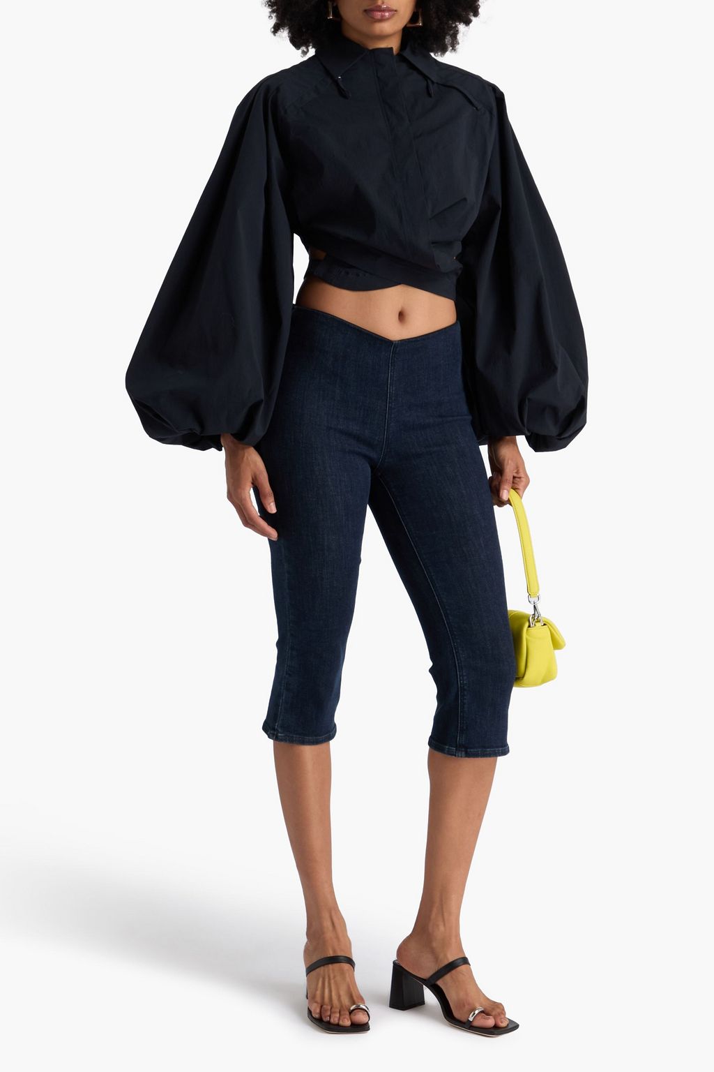 JACQUEMUS Cropped Wickel-Oberteil „Le Haut Bahia“ aus Popeline aus Stretch-Baumwolle