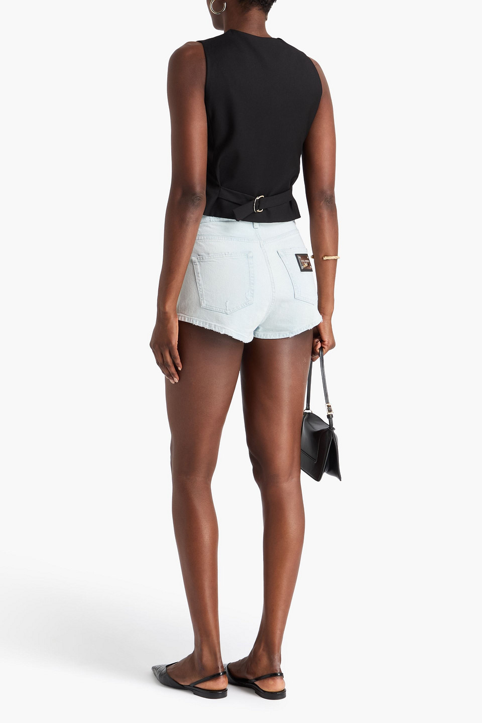  Dolce&gabbana - Distressed Denim Shorts - Blue - It 44 