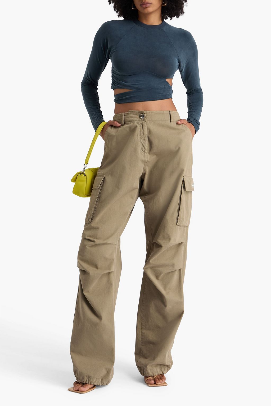 JACQUEMUS Cropped Oberteil aus Stretch-Jersey mit Cut-outs