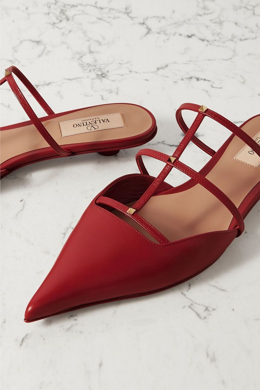 VALENTINO GARAVANI Rockstud 20 embellished leather mules