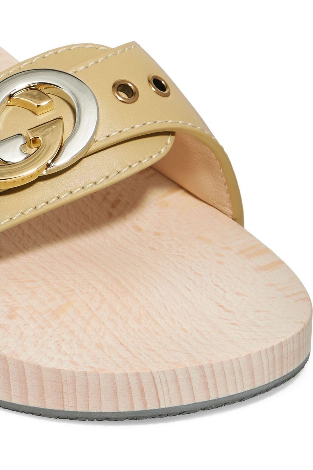 GUCCI Shiner embellished leather slides