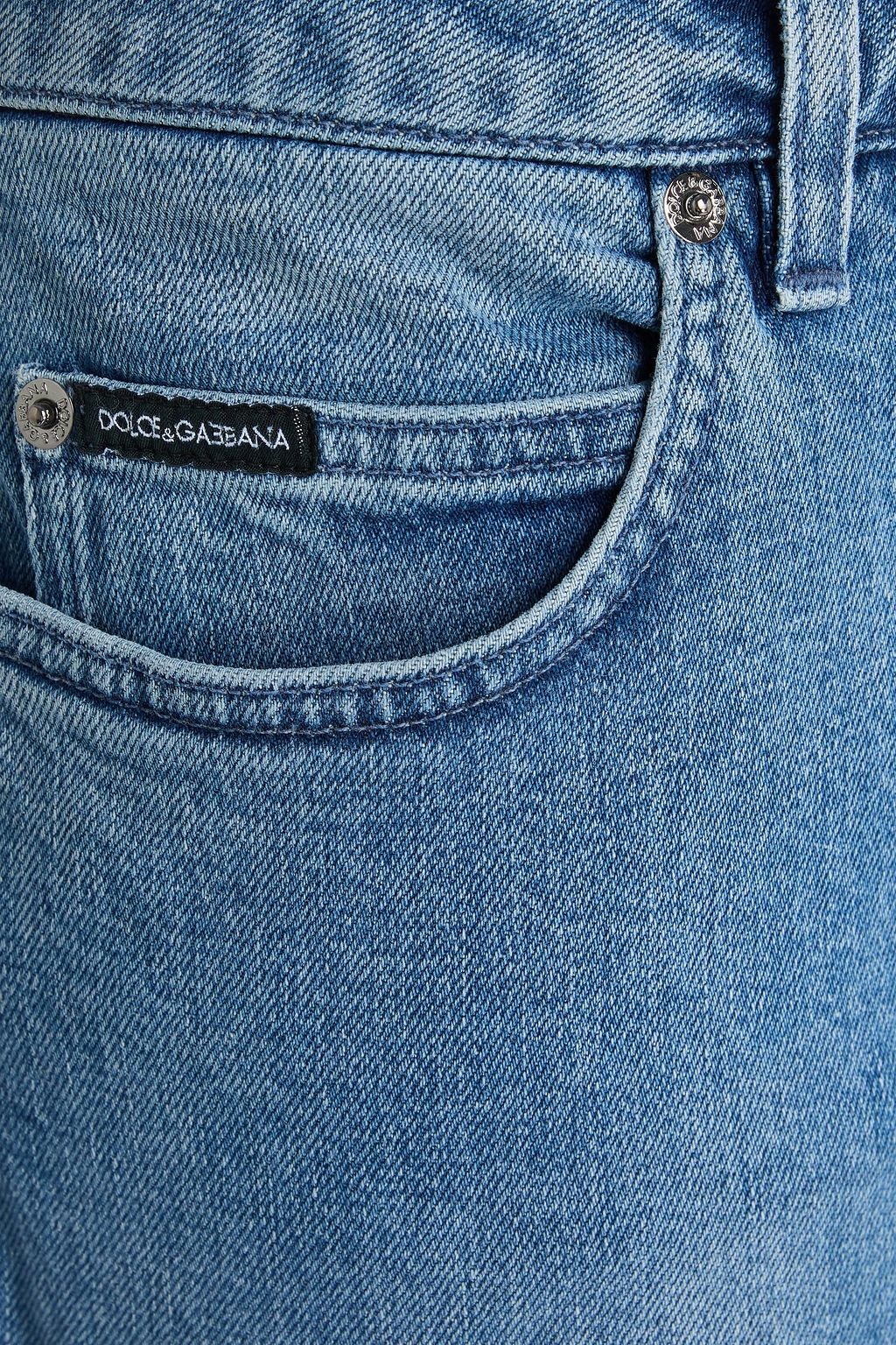 DOLCE&GABBANA Faded high-rise flared jeans