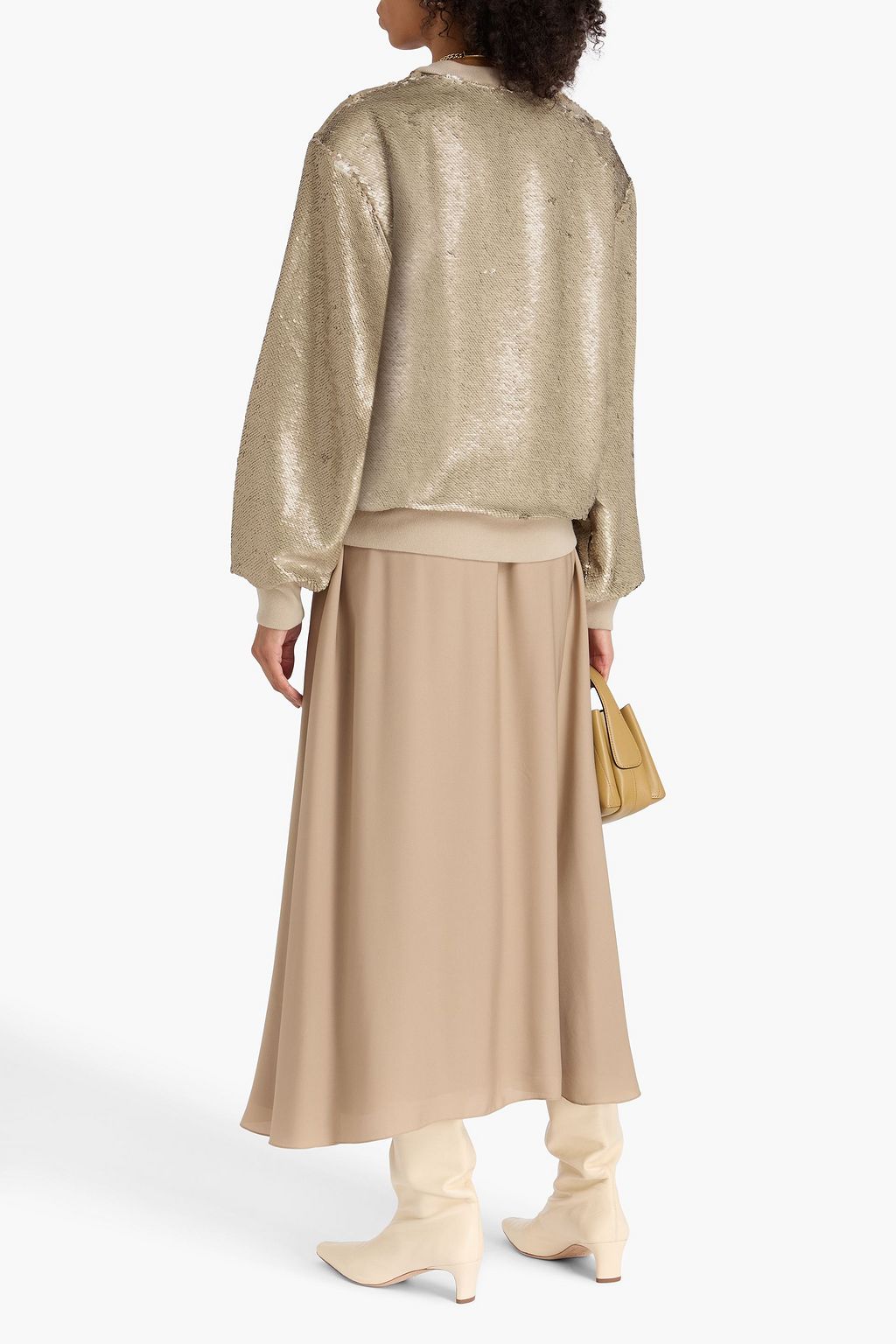 THE FRANKIE SHOP Metz sequined jersey sweatshirt