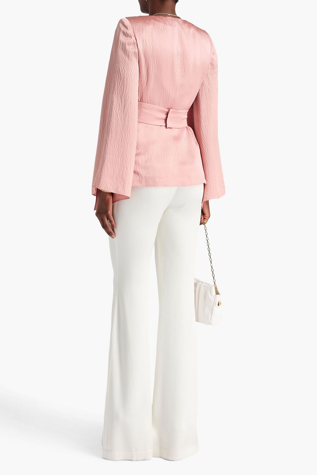 MAX MARA Occhi hammered silk-satin blazer
