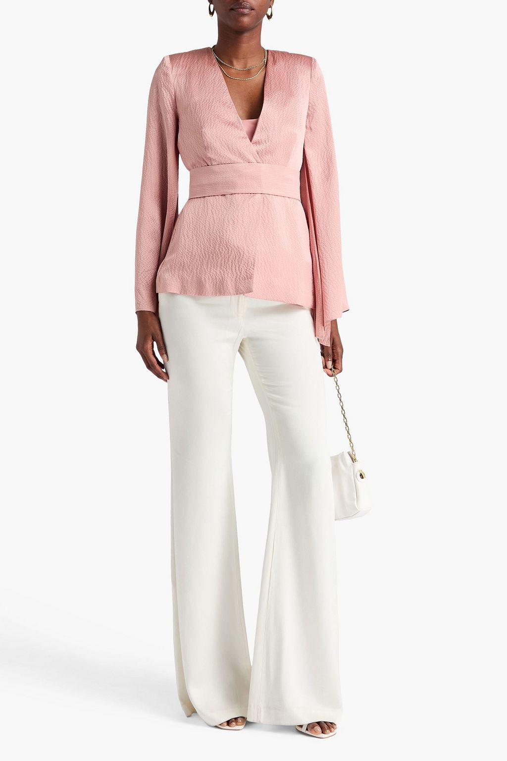 MAX MARA Occhi hammered silk-satin blazer