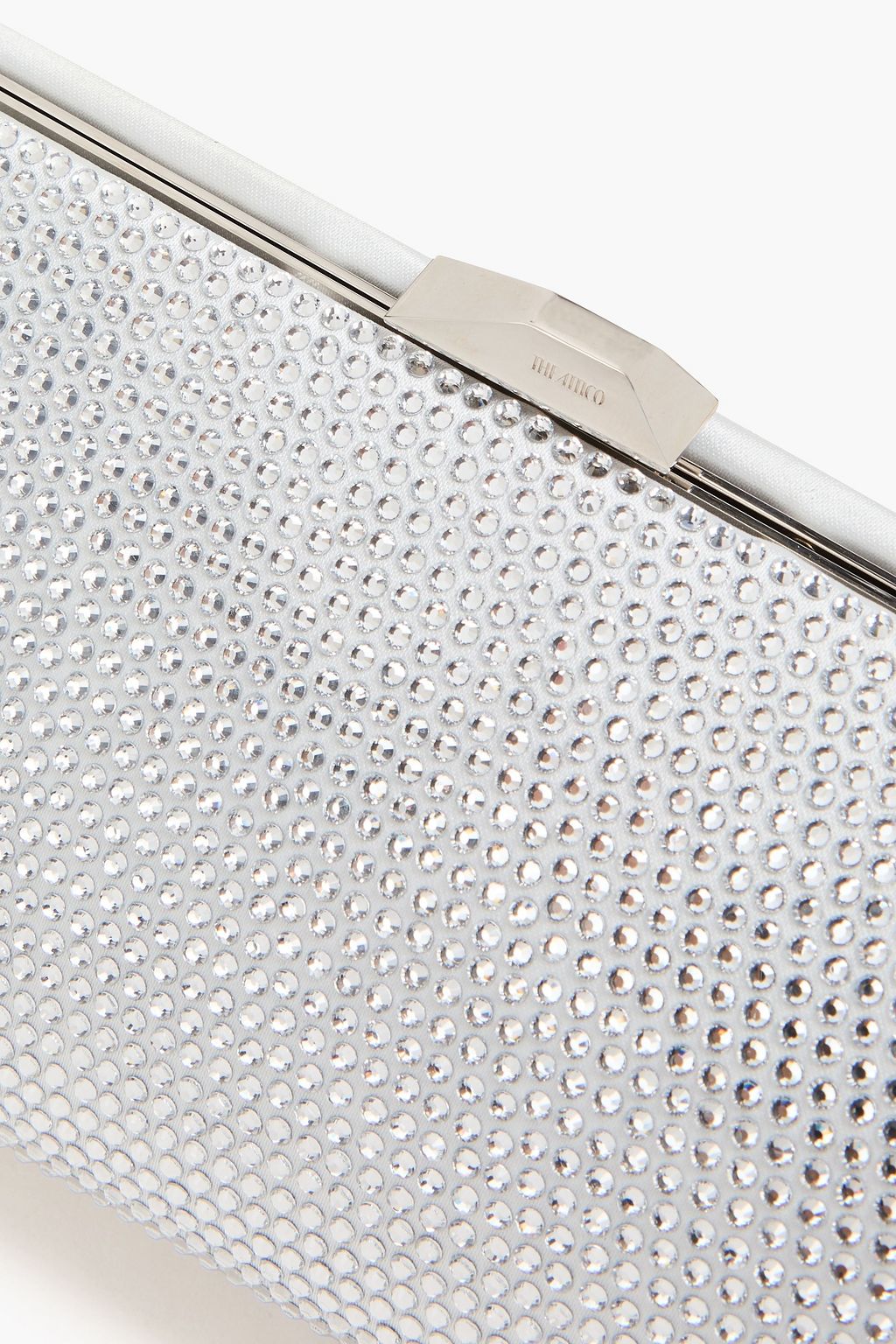 THE ATTICO Long Night crystal-embellished satin clutch