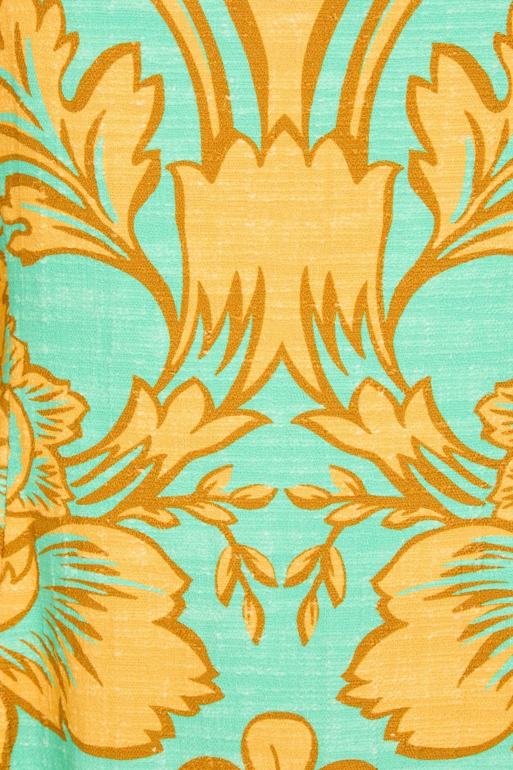 LA DOUBLEJ فستان "سيزلر" متوسط الطول من التويل المصنوع من مزيج القطن مزين بطبعات