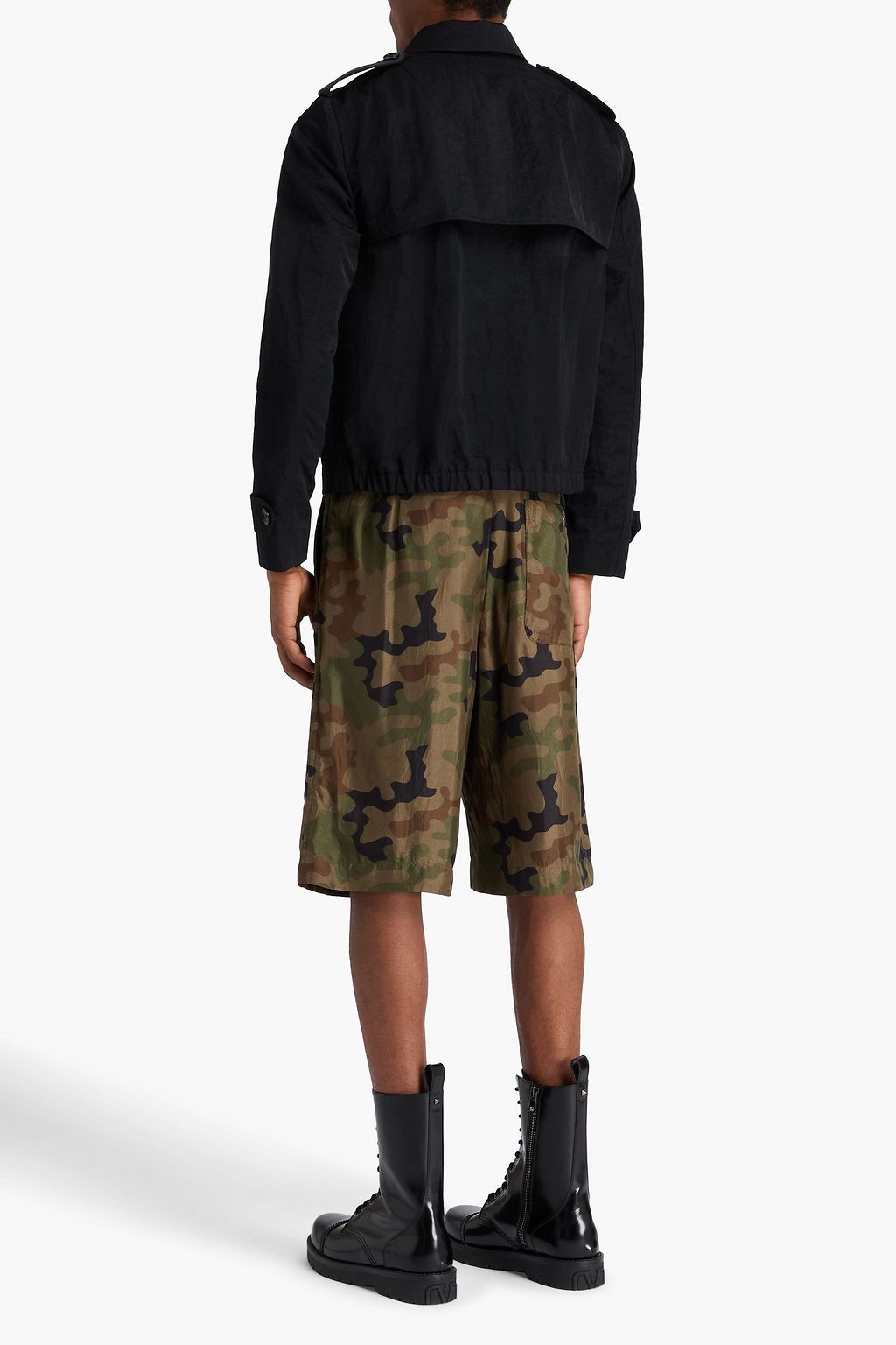 DRIES VAN NOTEN جاكيت فالو من قماش عازل