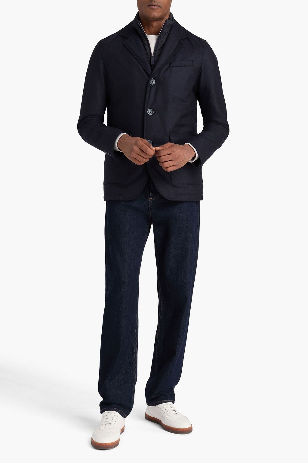 HERNO Wool and cashmere-blend blazer