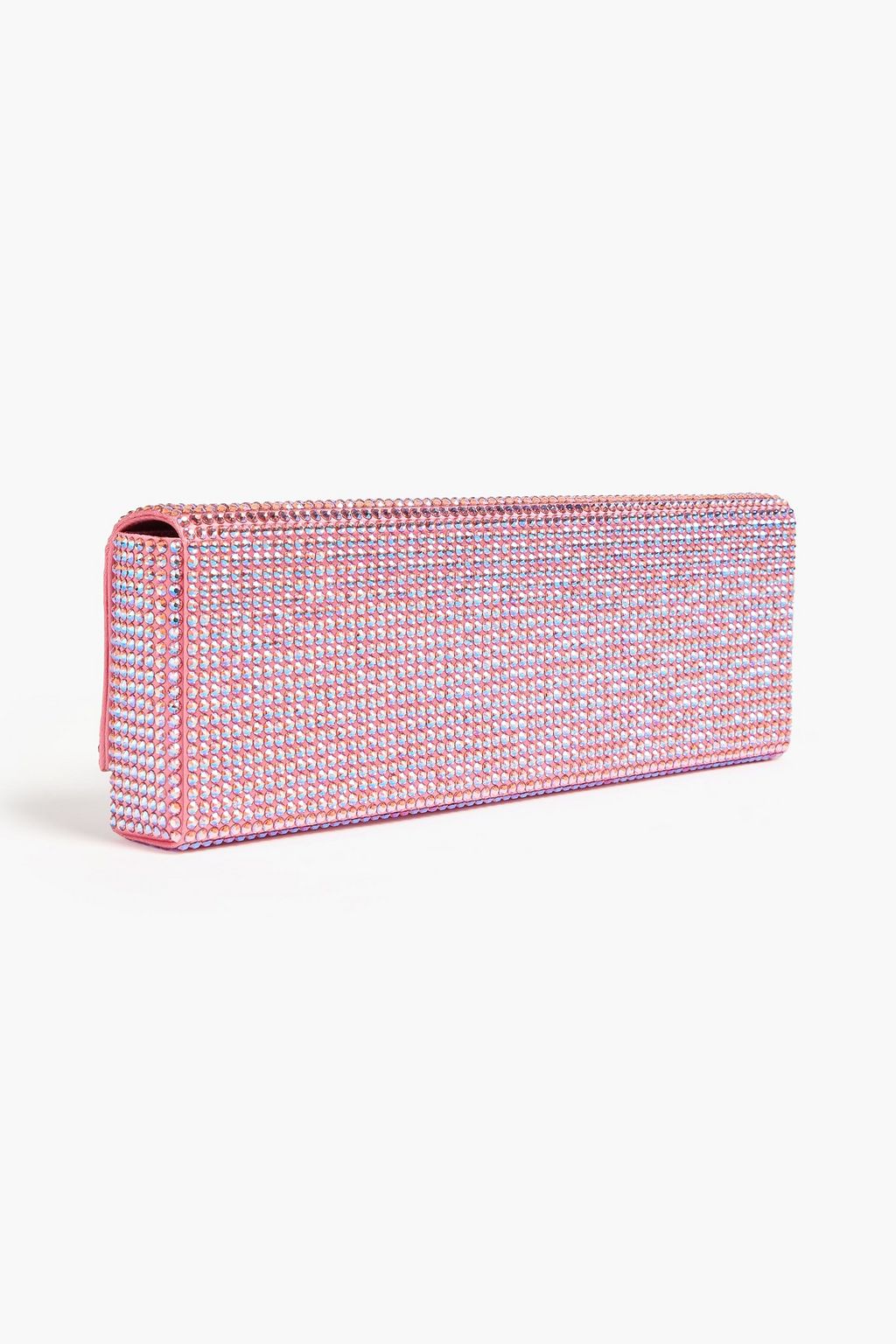 AMINA MUADDI Paloma crystal-embellished satin box clutch