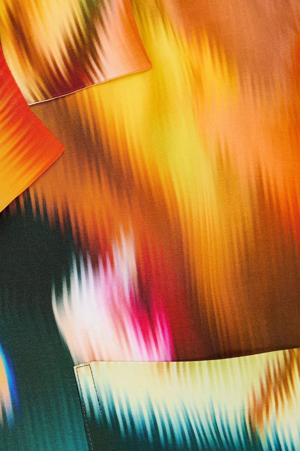 DRIES VAN NOTEN قميص مصنوع من التويل ومزين بطبعات