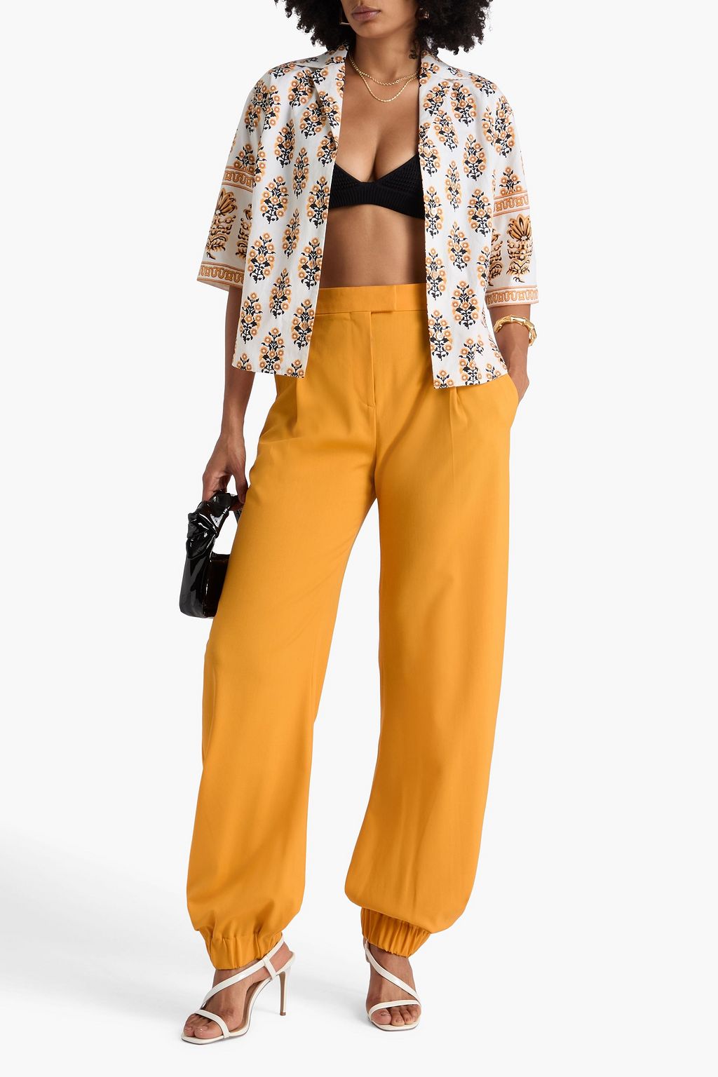DRIES VAN NOTEN Floral-print cotton-poplin shirt