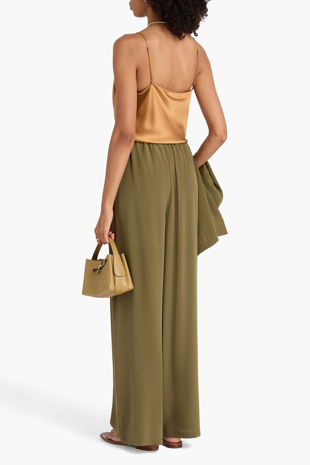 MAX MARA Hose „Zigano“ mit weitem Bein aus Crêpe de Chine aus Seide