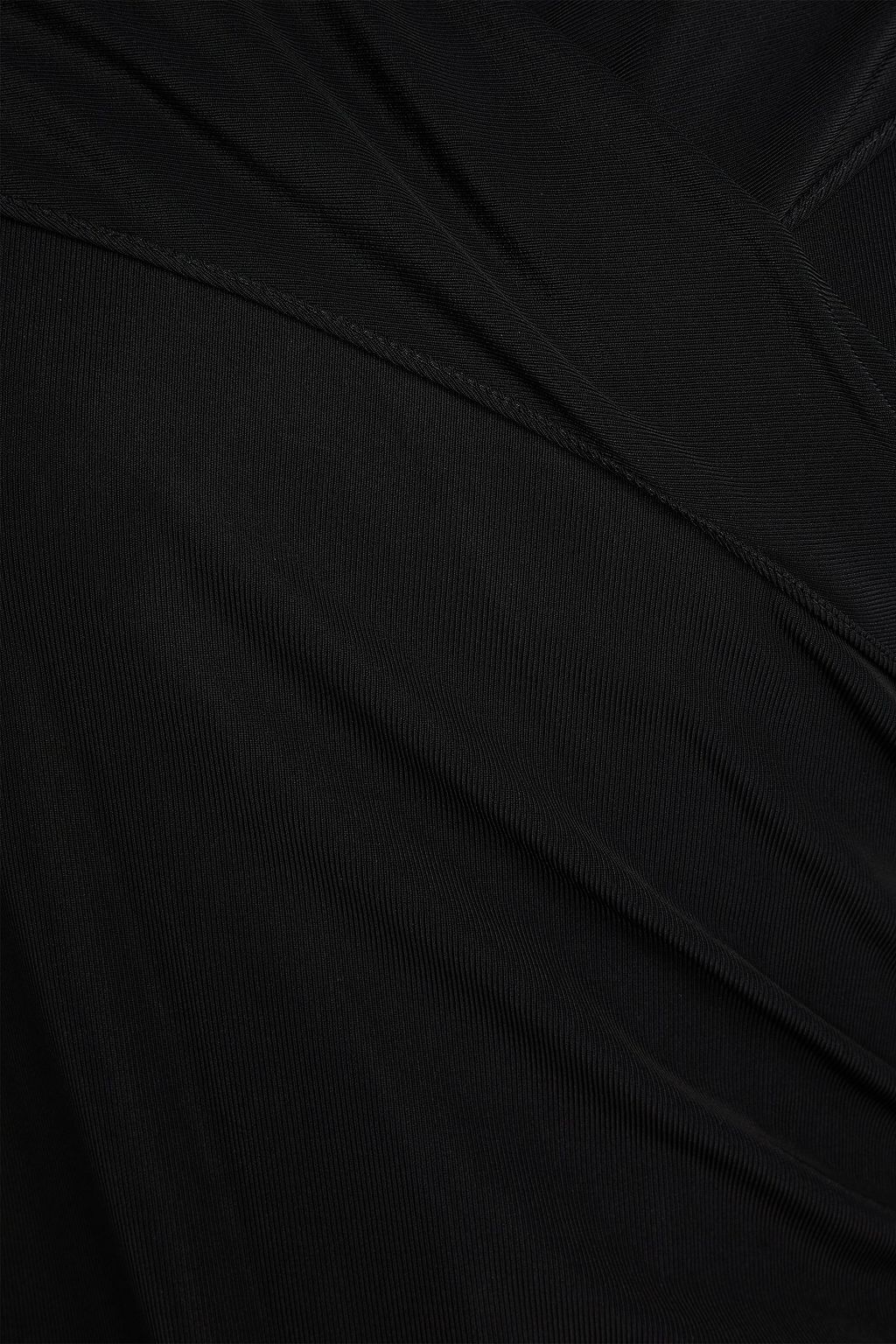 TOM FORD Wrap-effect ribbed jersey hooded midi dress
