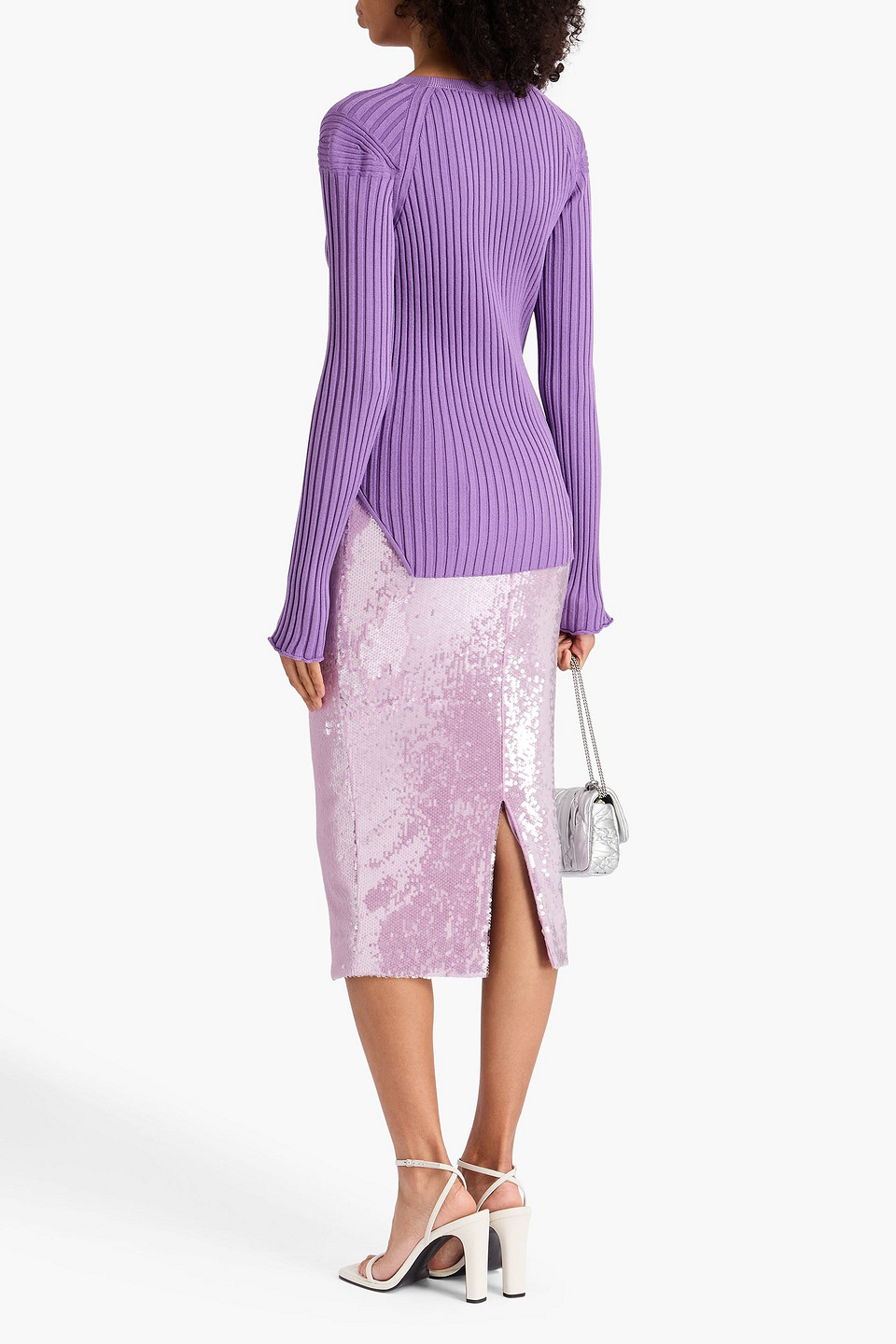  Stella Mccartney - Pullover Aus Rippstrick - Lila - It 46 