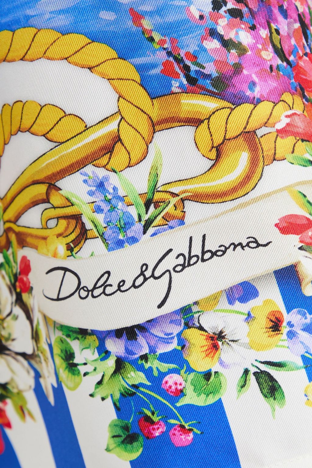 DOLCE&GABBANA Printed silk-twill shirt