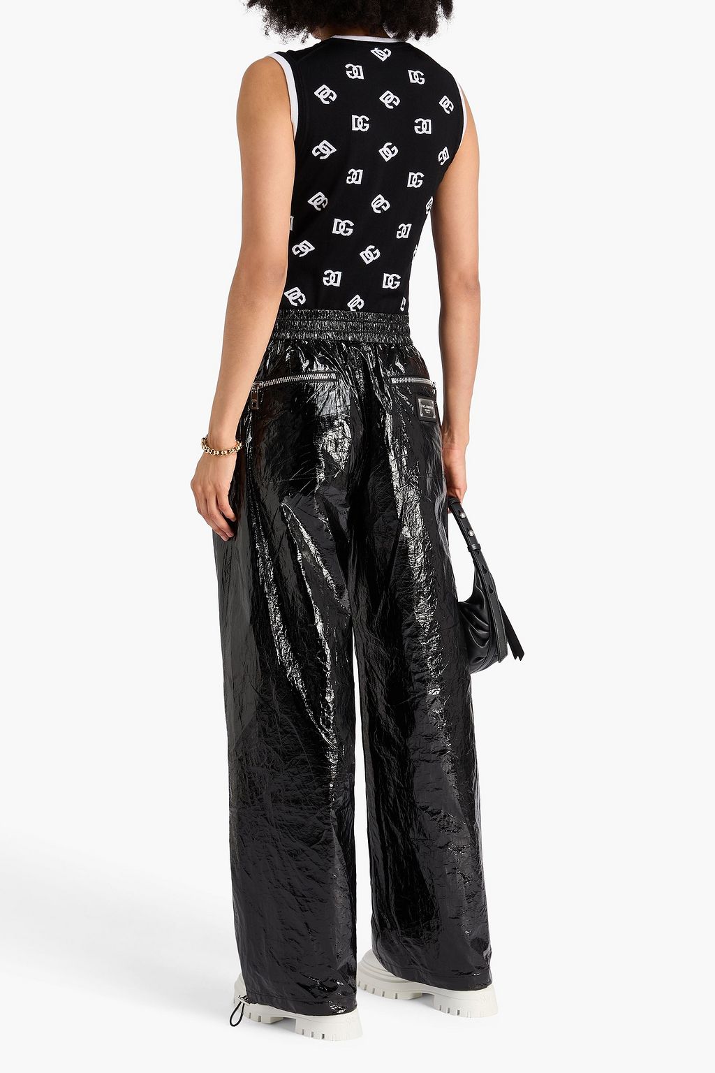 DOLCE&GABBANA Weste aus Jacquard-Strick aus Wolle