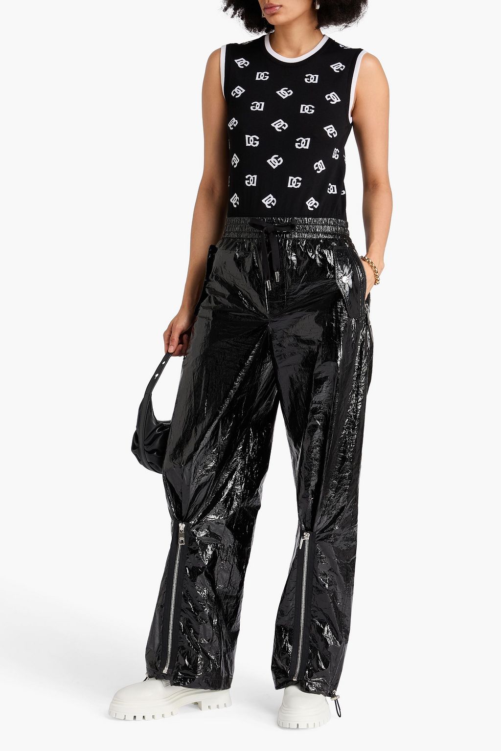 DOLCE&GABBANA Weste aus Jacquard-Strick aus Wolle