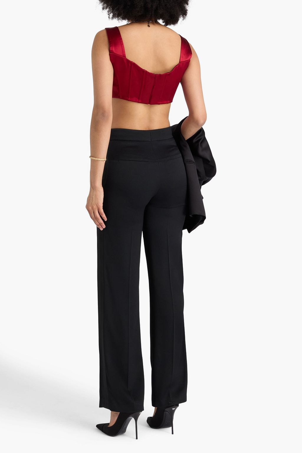 DOLCE&GABBANA Cropped Bustier-Oberteil aus Satin