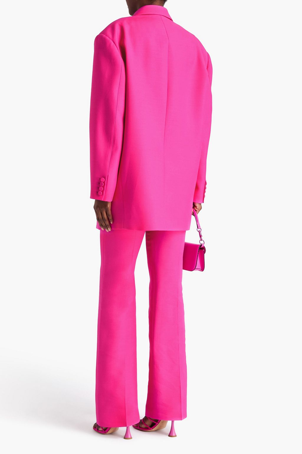 VALENTINO GARAVANI Double-breasted wool and silk-blend crepe blazer