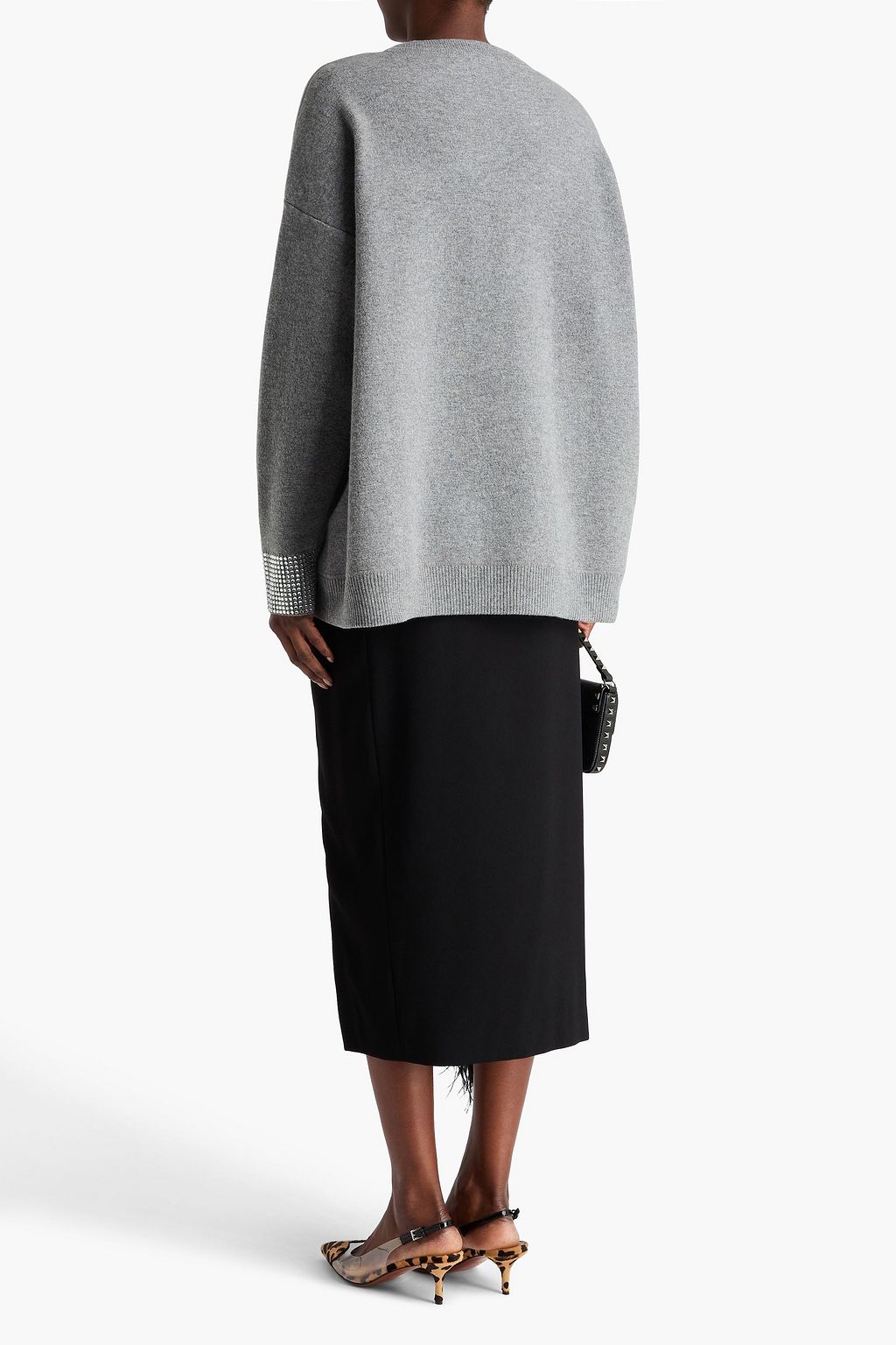 VALENTINO GARAVANI Crystal-embellished wool-blend sweater
