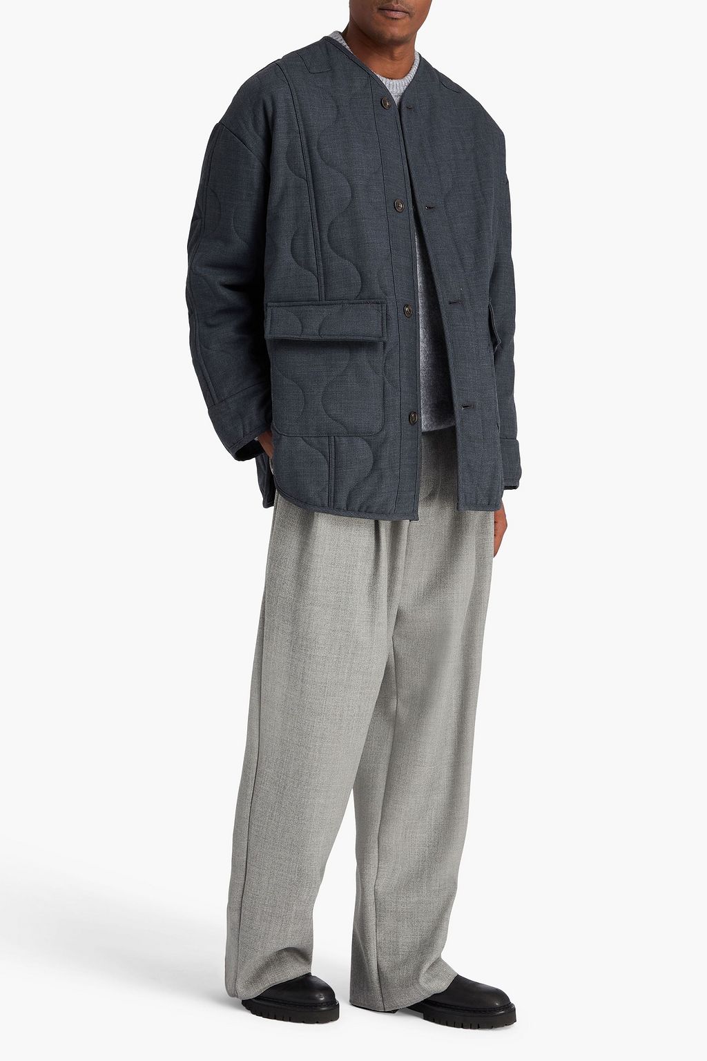 THE FRANKIE SHOP Ted quilted flannel jacket