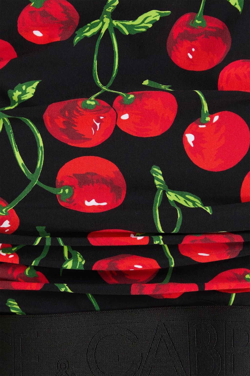 DOLCE&GABBANA Cropped printed jersey top
