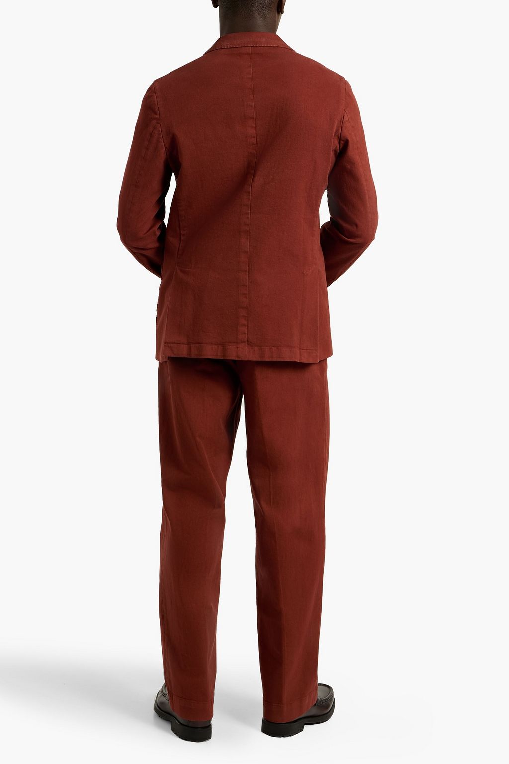 OFFICINE GÉNÉRALE Double-breasted cotton-blend twill blazer