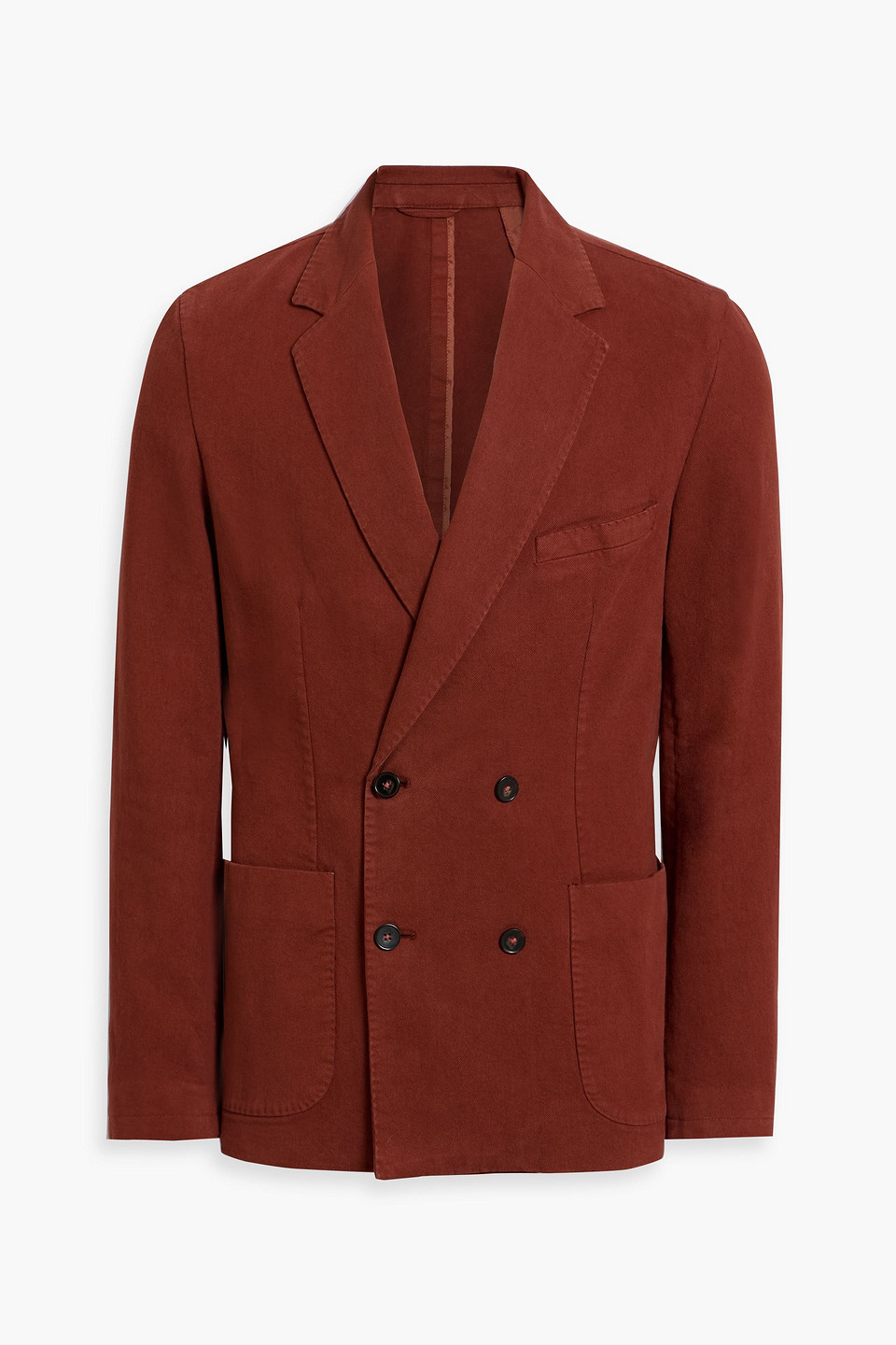 Officine Générale Double-breasted cotton-twill blazer