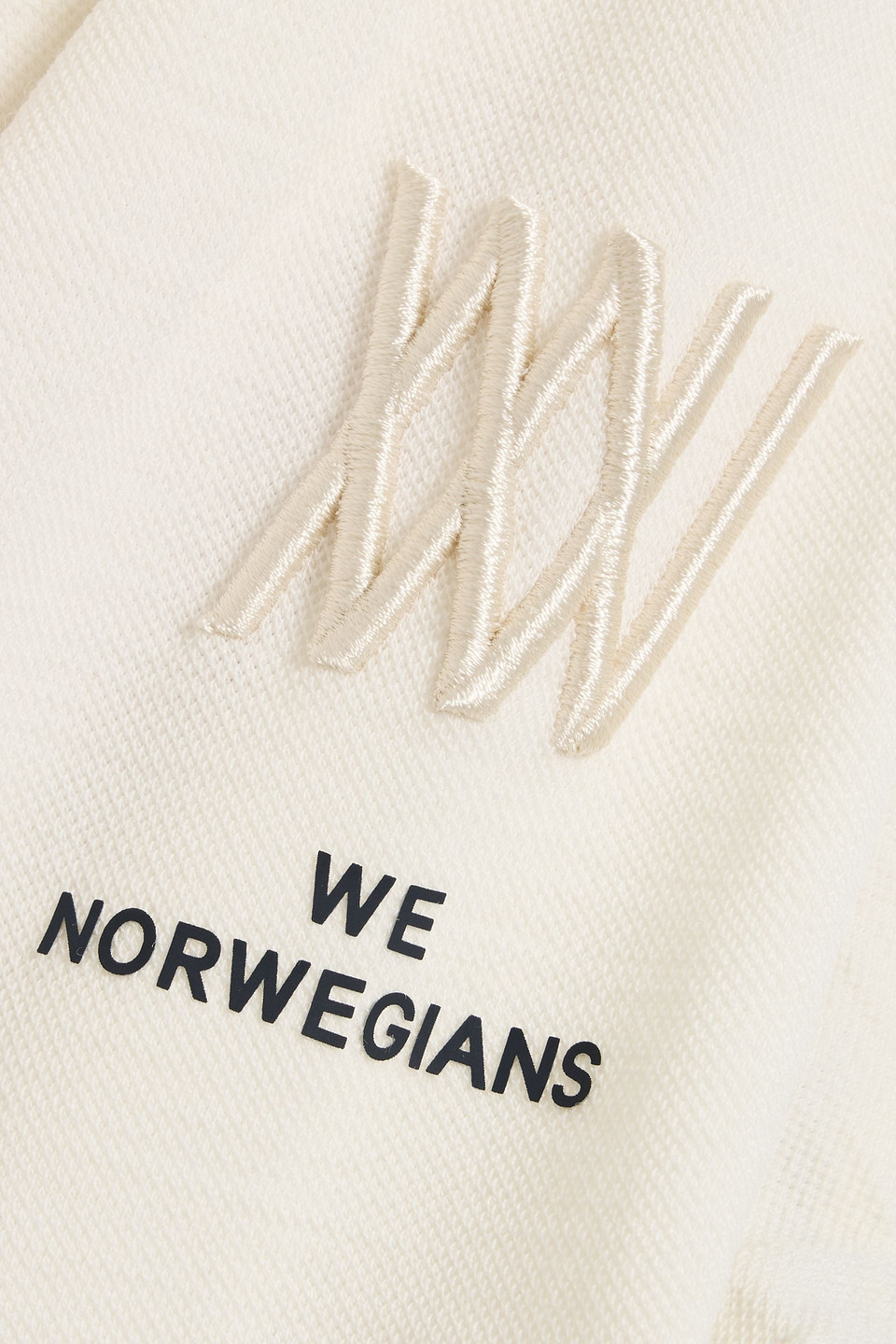 We Norwegians Striped Wool-blend Zip-up Hoodie In Neutral